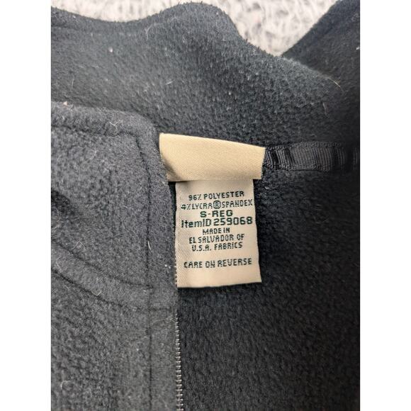 LL Bean Vest Womens Small Black Polyester Fleece Full Zip Gorpcore Hiking Walk - Picture 3 of 7